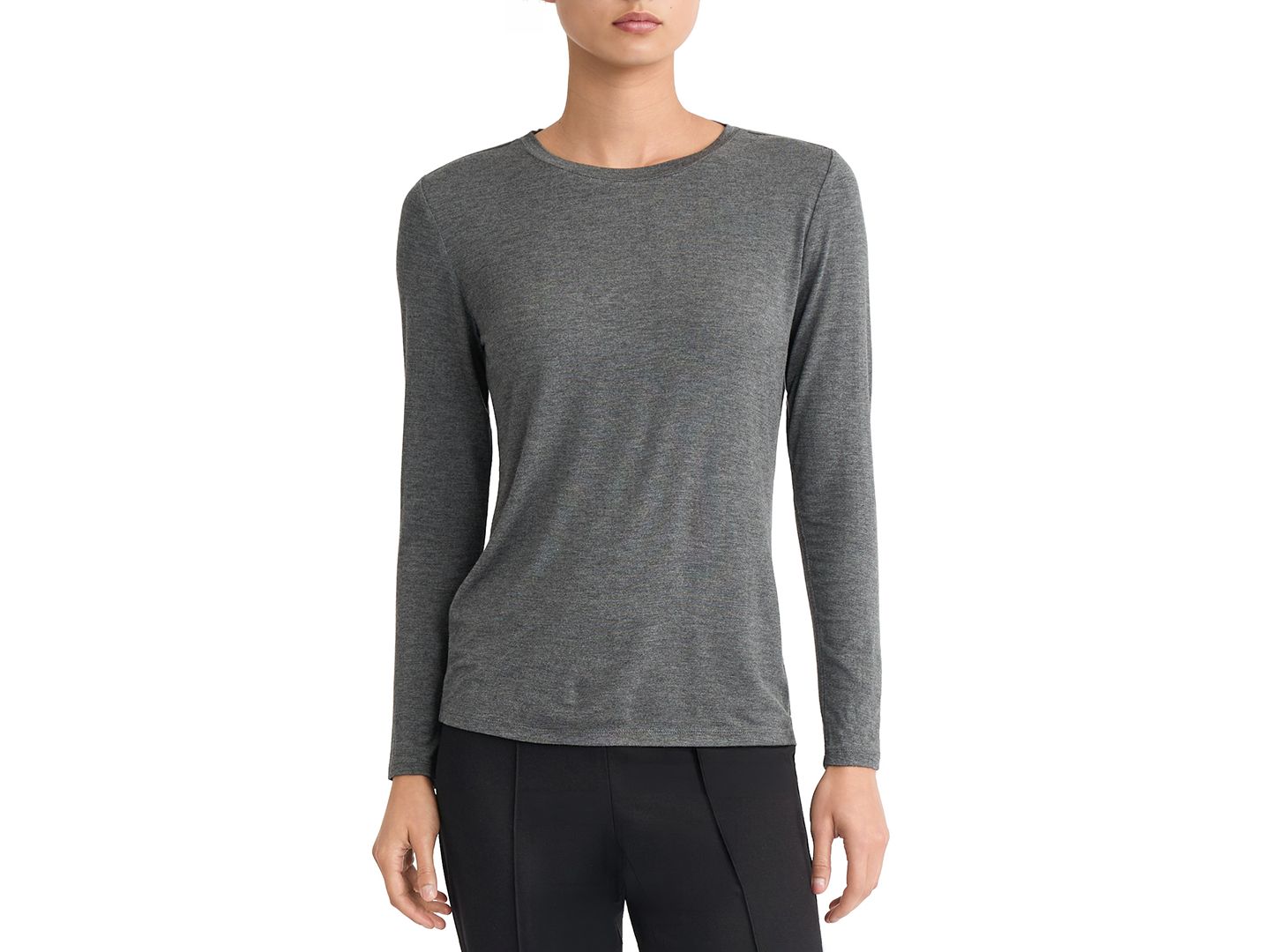 Женская футболка Jones New York Long-Sleeve Crewneck, цвет: Винный — фото 20