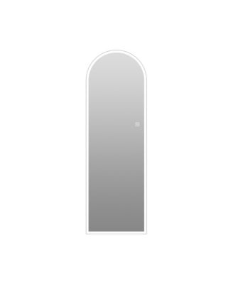 65 x 21 Inch Arched LED Full Length Mirror Wall Mounted Lighted Frosted Edge Lighting 3 Color Temp Stepless Dimming HD for Bedroom Closet