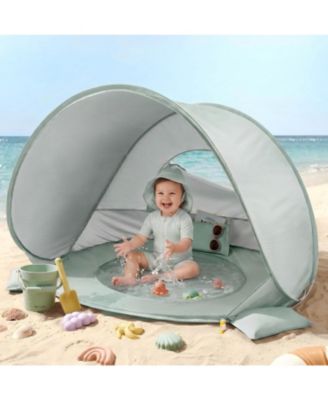 3-in-1 Large Pop-Up Baby Beach Tent with Built-In Pool, Ages 1+