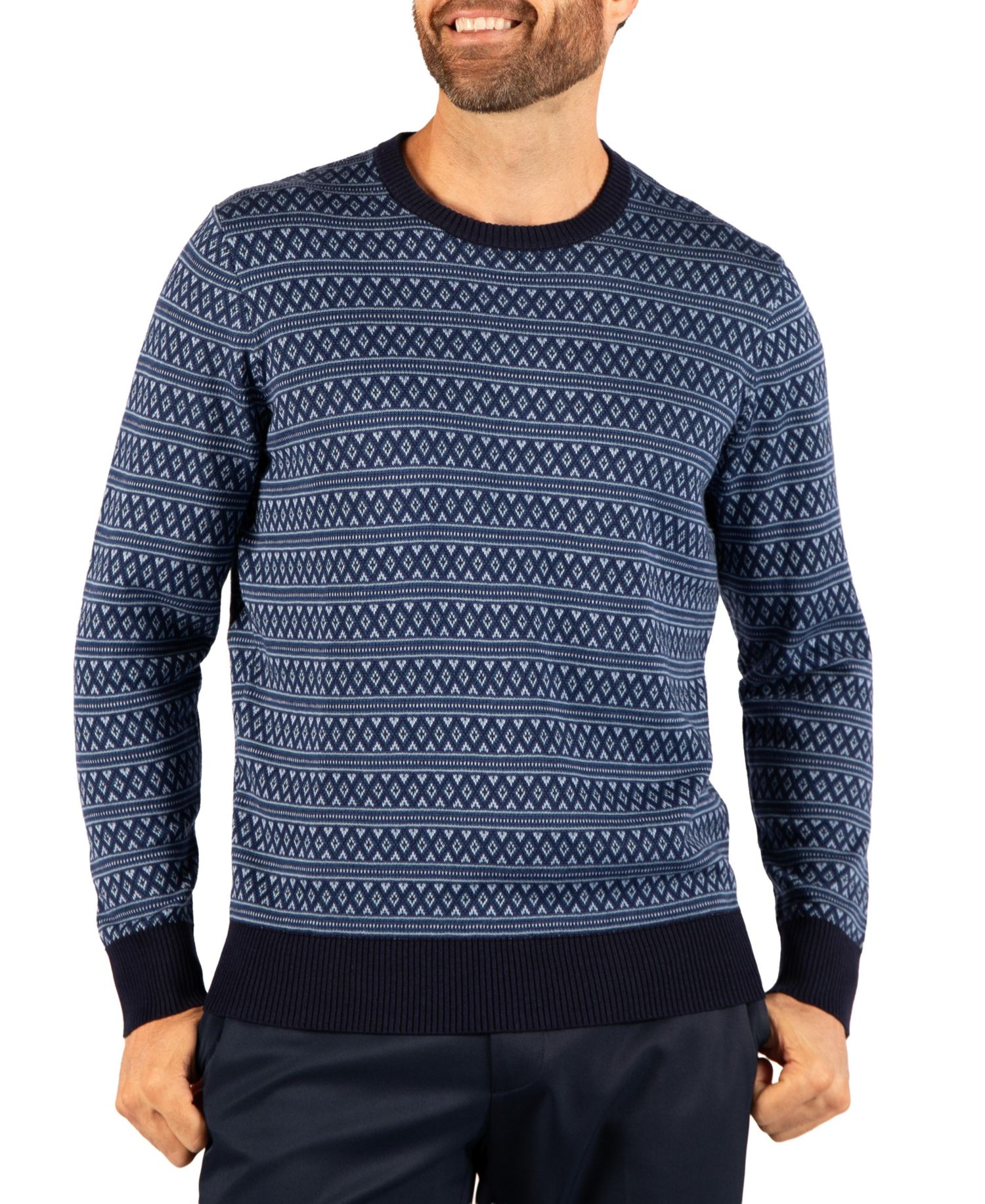 Men's Fairisle Crew Neck Sweater