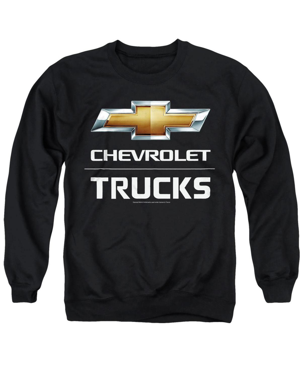Corvette Men's Chevrolet Trucks Graphic Long-Sleeve Crewneck Sweatshirt - Black