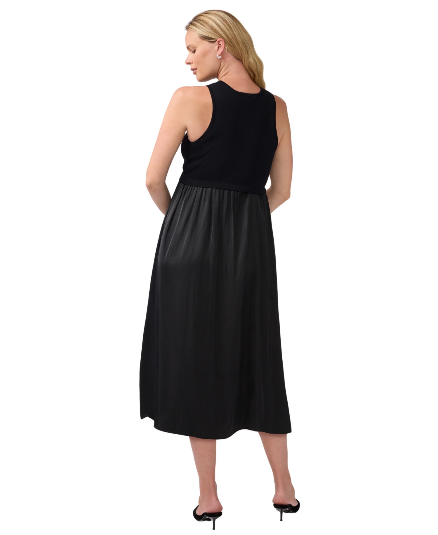 Maternity Sleeveless A-Line Midi Dress