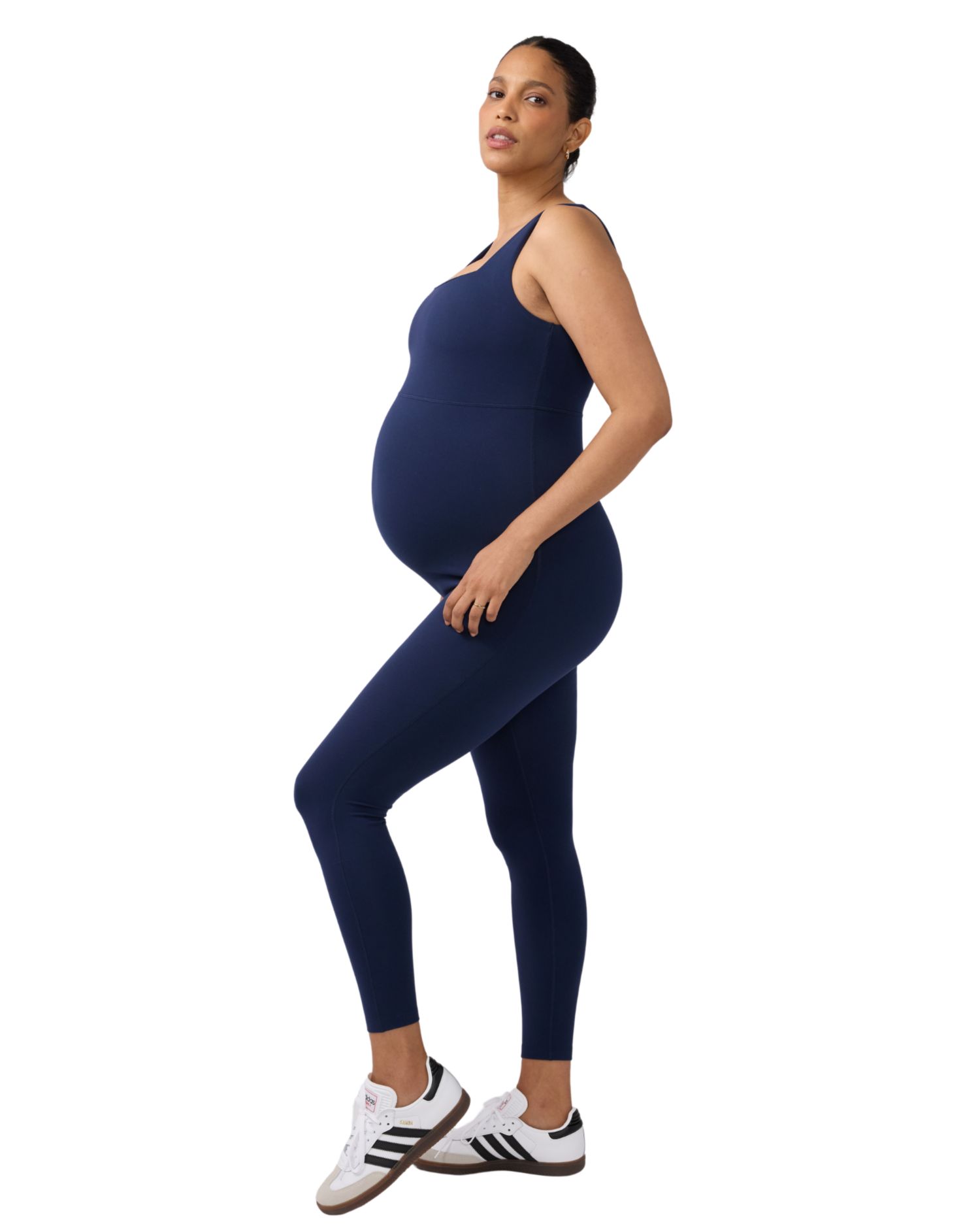 Maternity Sleeveless Knit Nursing Unitard