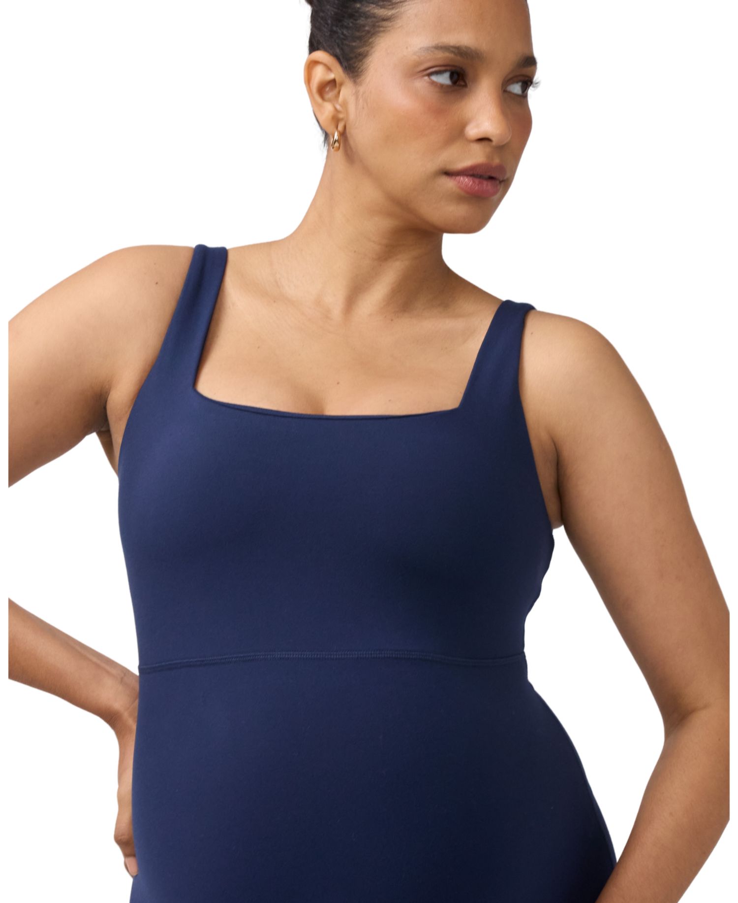 Maternity Sleeveless Knit Nursing Unitard