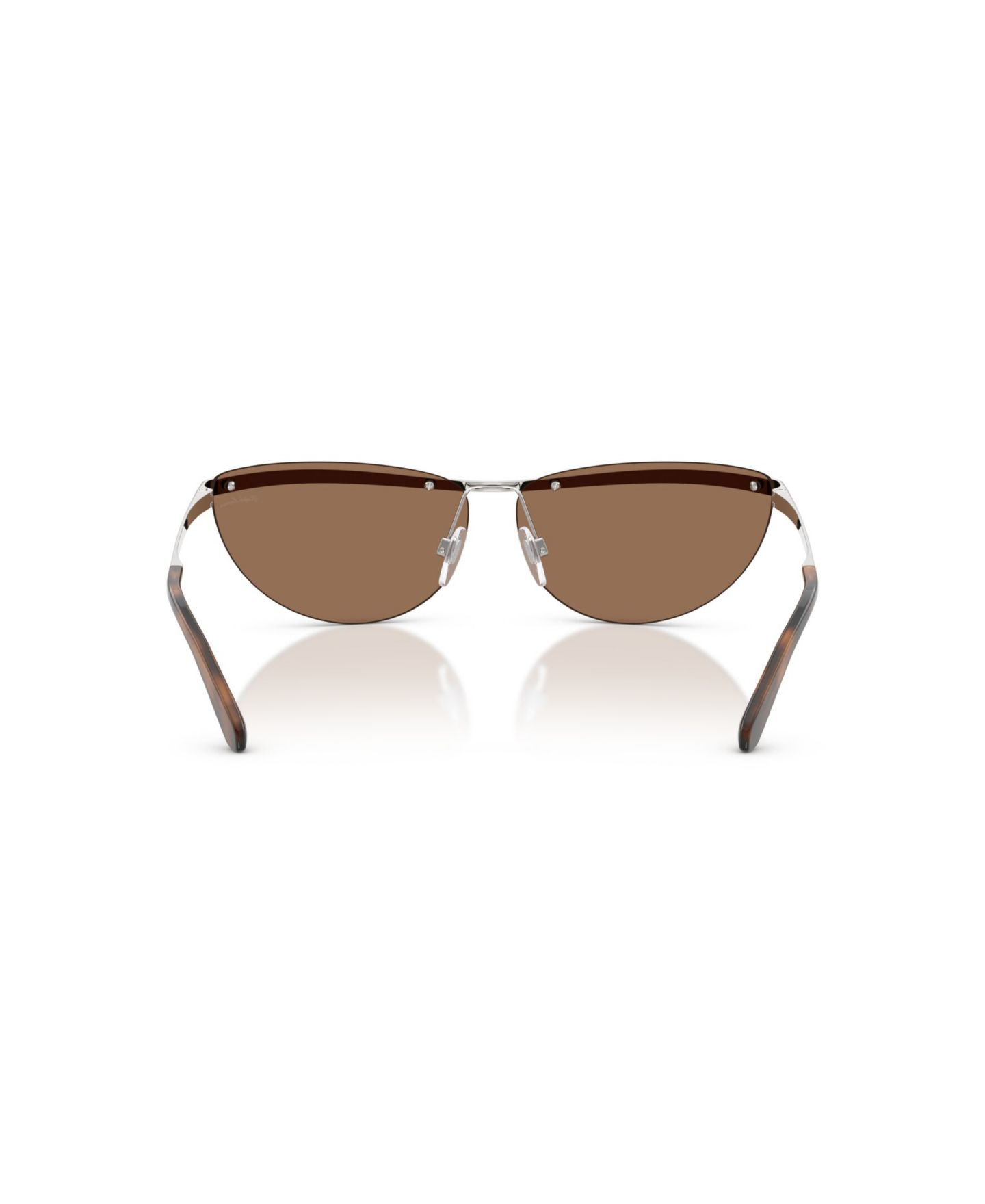 Женские солнцезащитные очки Ralph Lauren Cat Eye RL7097, цвет: Блестящий серебряный — фото 4