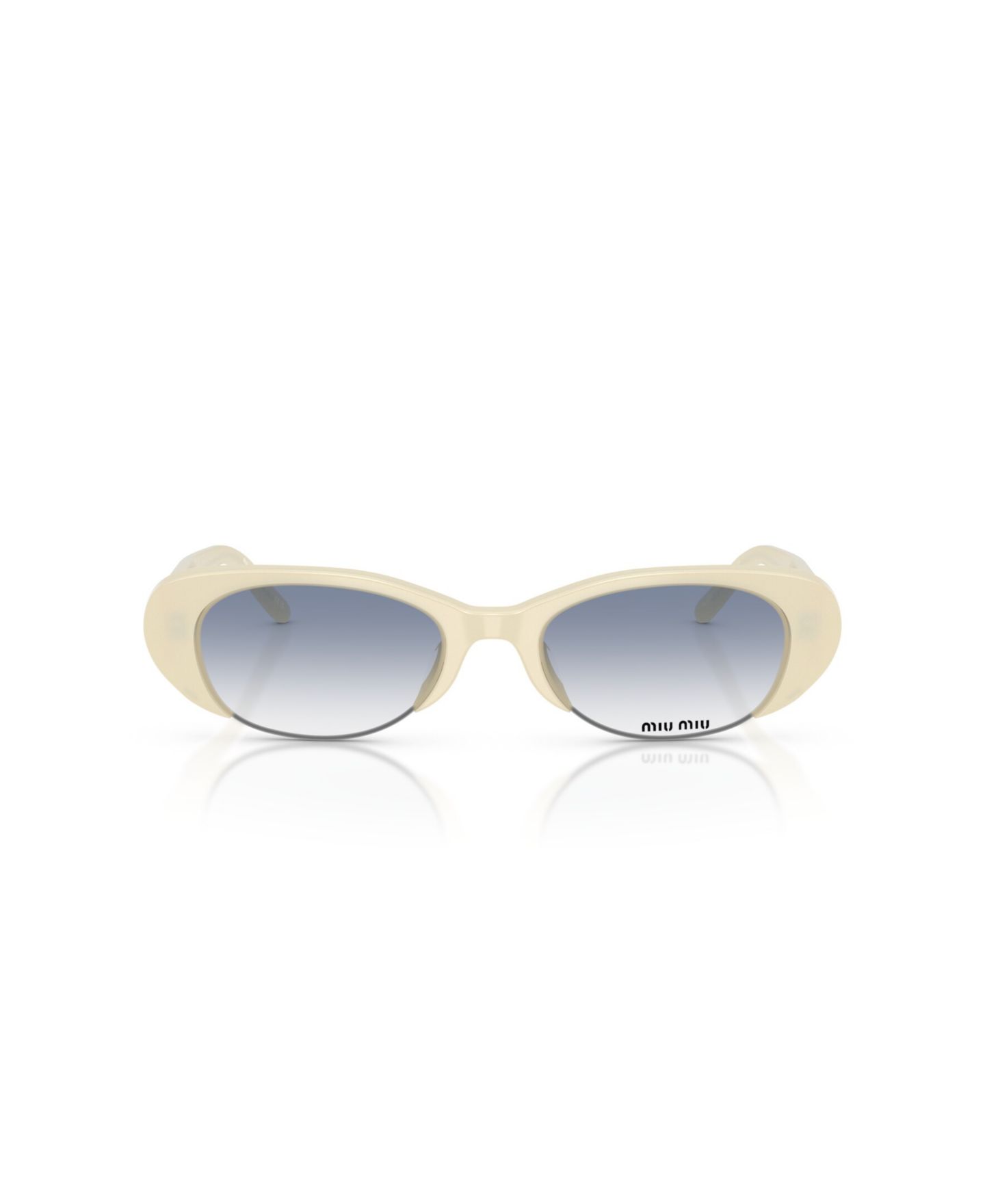 Женские солнцезащитные очки MIU MIU Oval Gradient Sunglasses MU C05SU, цвет: Белый — фото 2