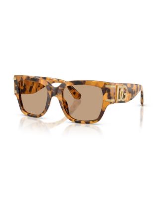 Women's DG4563 Square Tortoise Shell Print Sunglasses