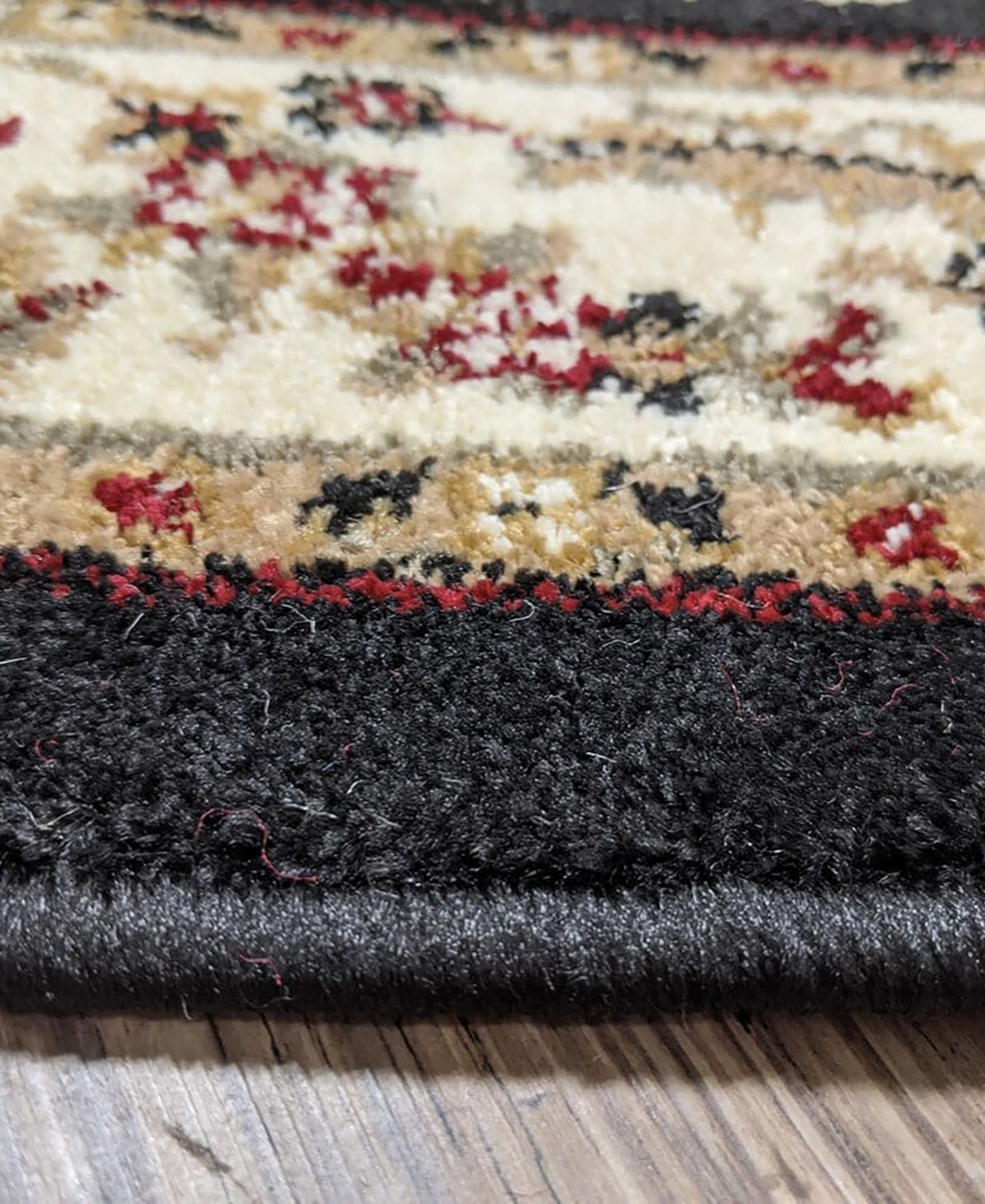 Closeout! Km Home 1596/1311/Black Pesaro Black 5'5" x 7'7" Area Rug