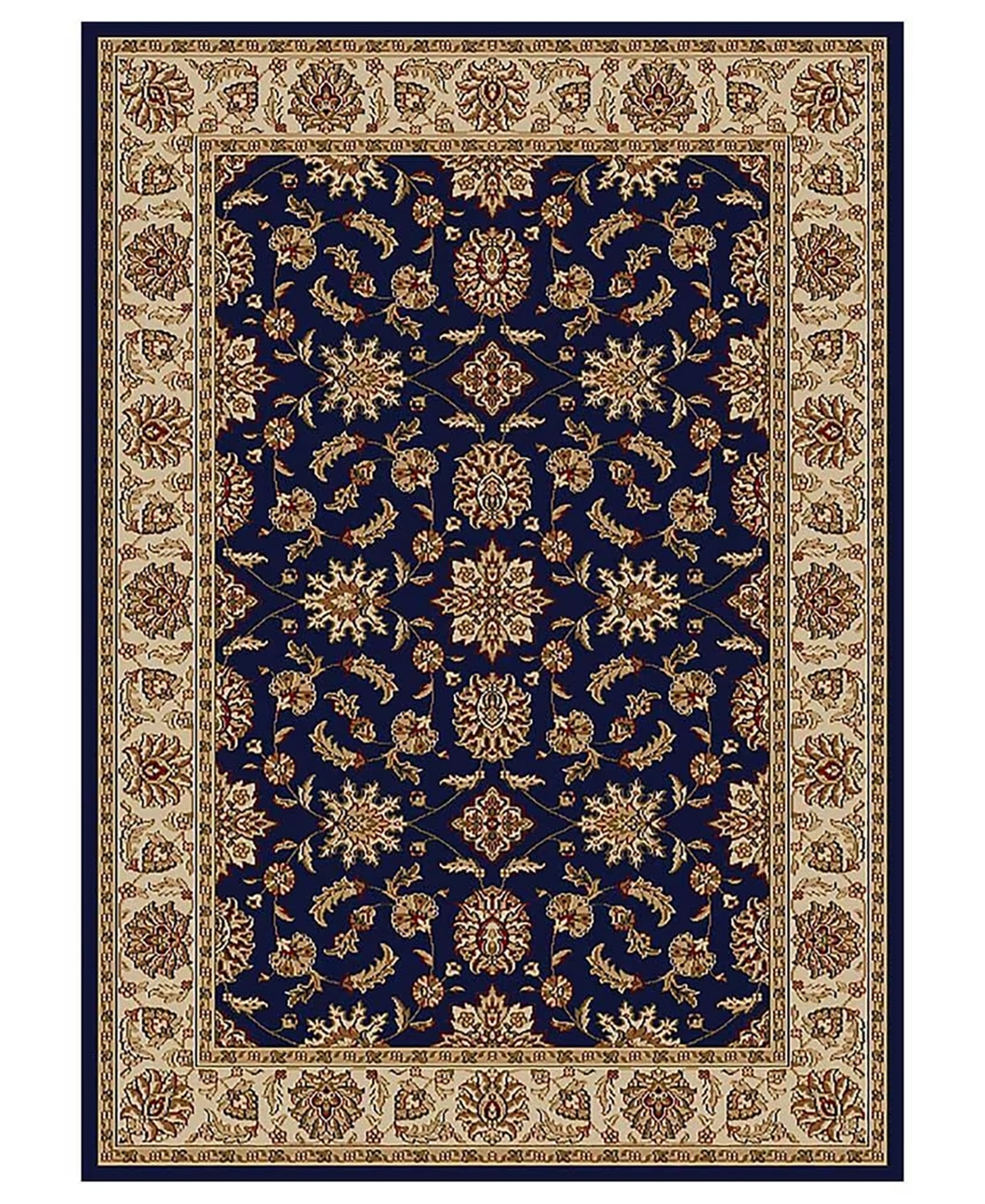 Closeout! Km Home 1592/1081/Navy Pesaro Blue 5'5" x 7'7" Area Rug