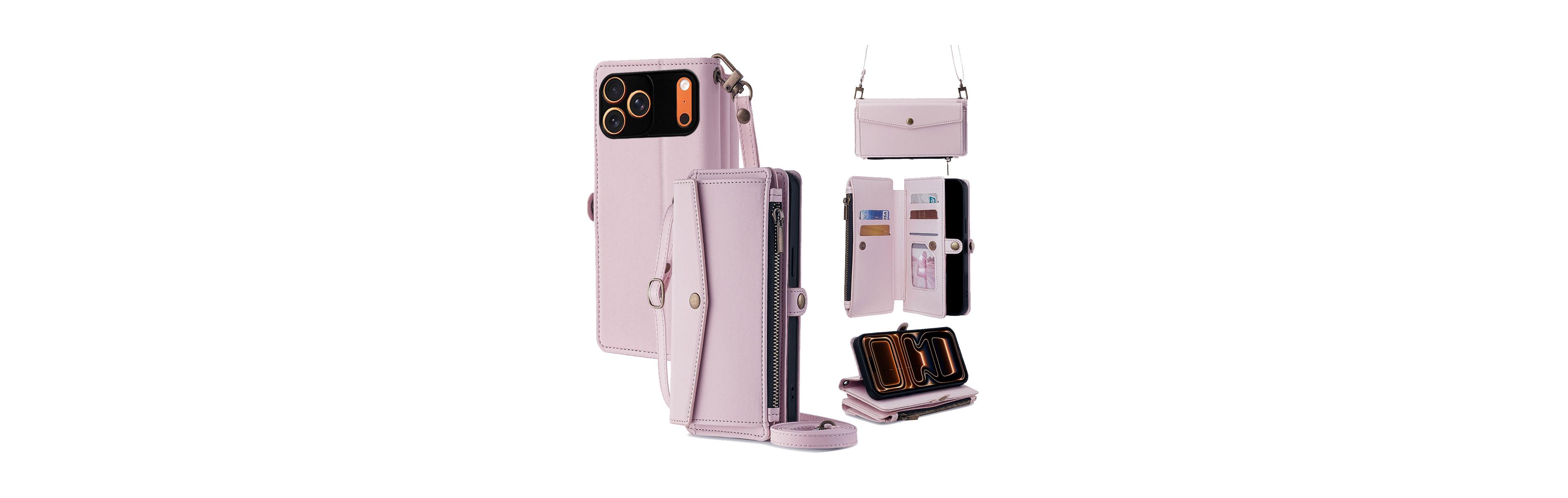 Artudatech Removable Wrist and Crossbody Straps Wallet Case for iPhone 12-17