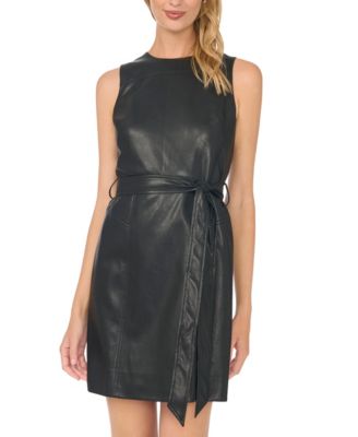 Women's Pinstripe Sleeveless Shift Dress