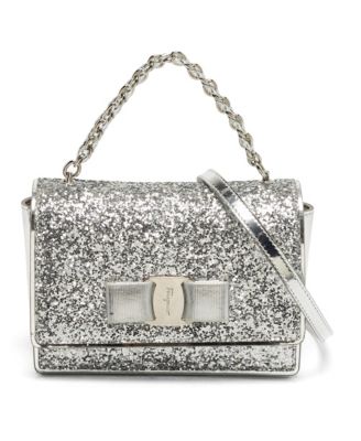 Vara Bow Glitter Top Handle Crossbody Bag
