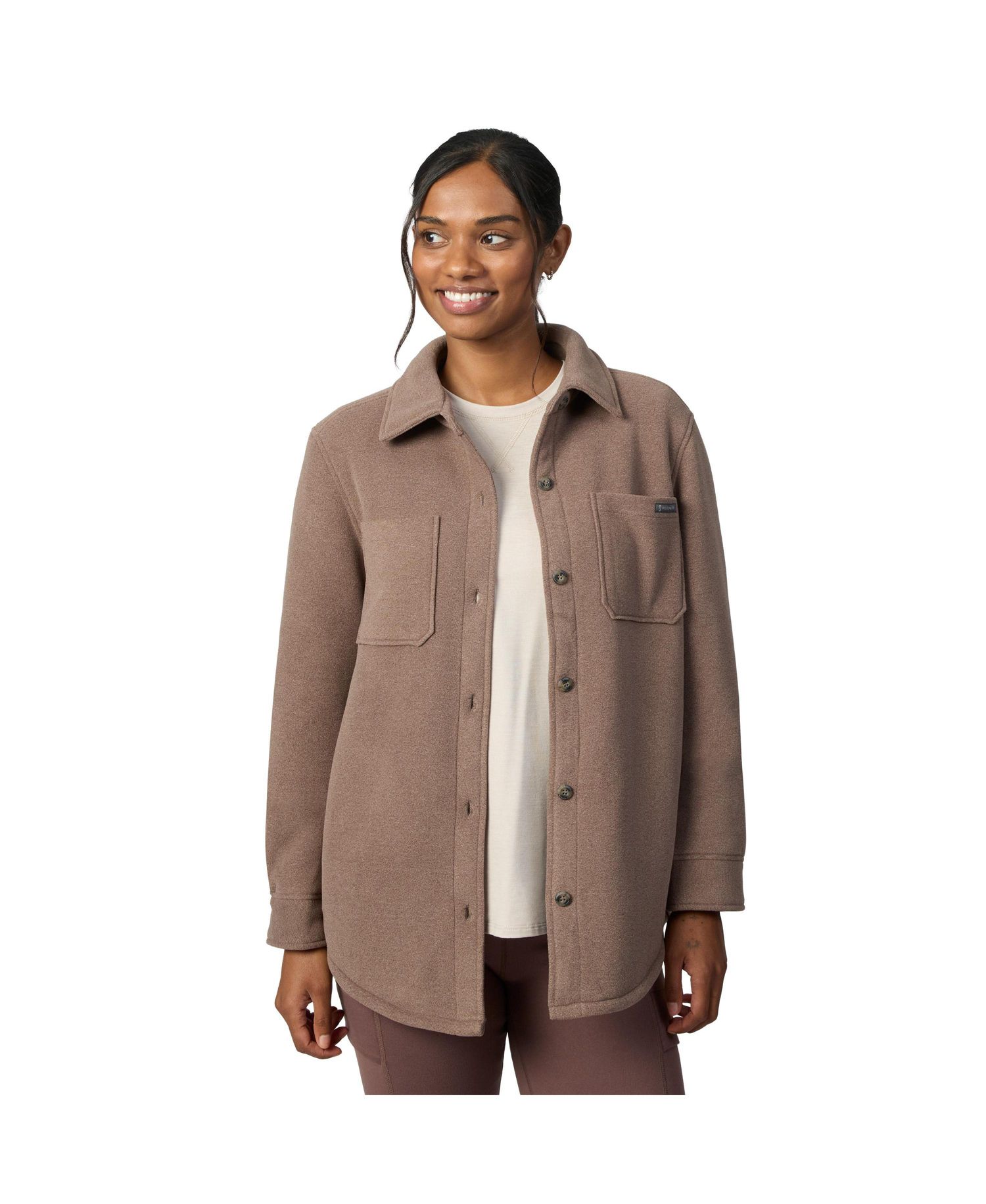 Women's Tundra Sherpa-Lined Double-Faced Fleece Shirt Jacket