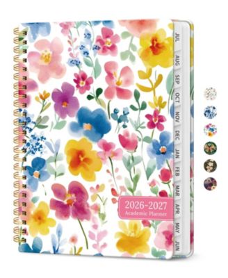 Academic Planner Monthly Weekly Calendar Hardcover with Tabs for School Office