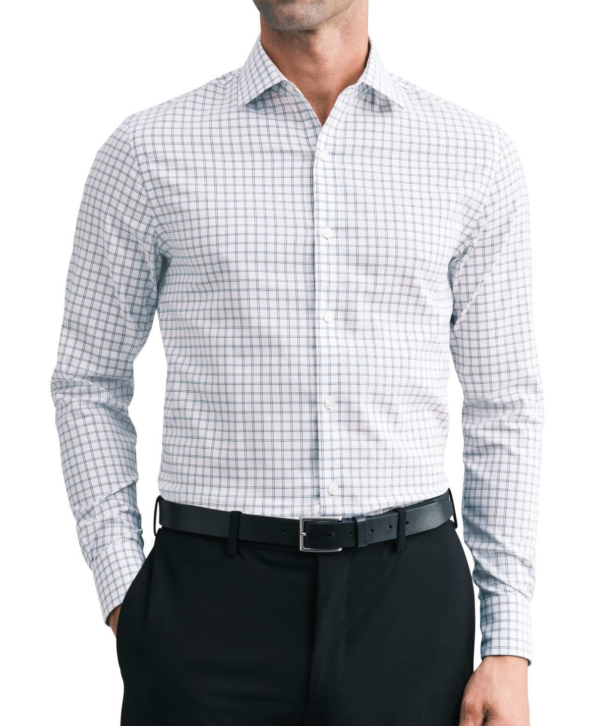 Tommy Hilfiger Men's Th Tech Athletic-Fit Spread-Collar Dress Shirt