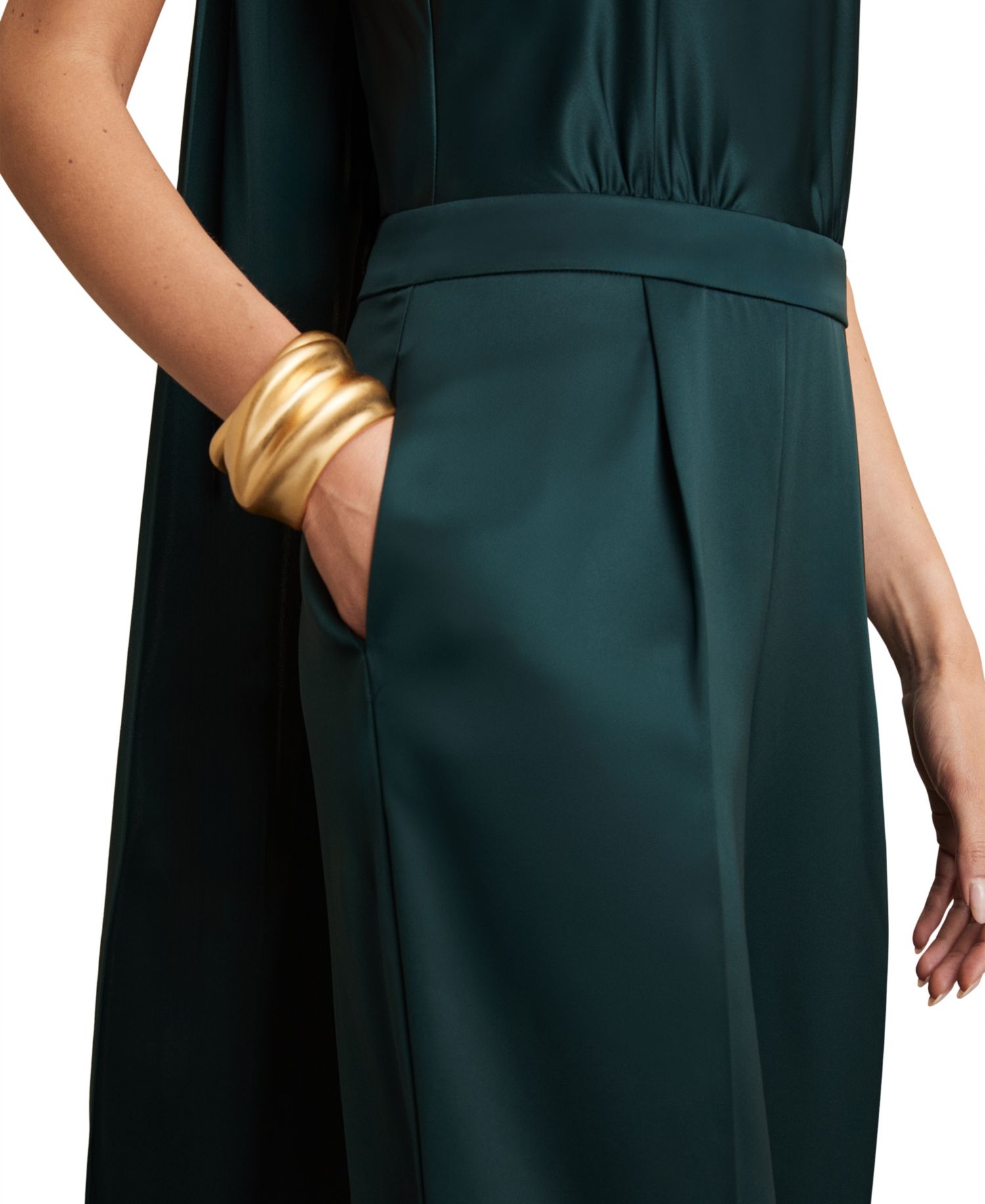 Women's Farah Capeback Cowl-Neck Wide-Leg Jumpsuit