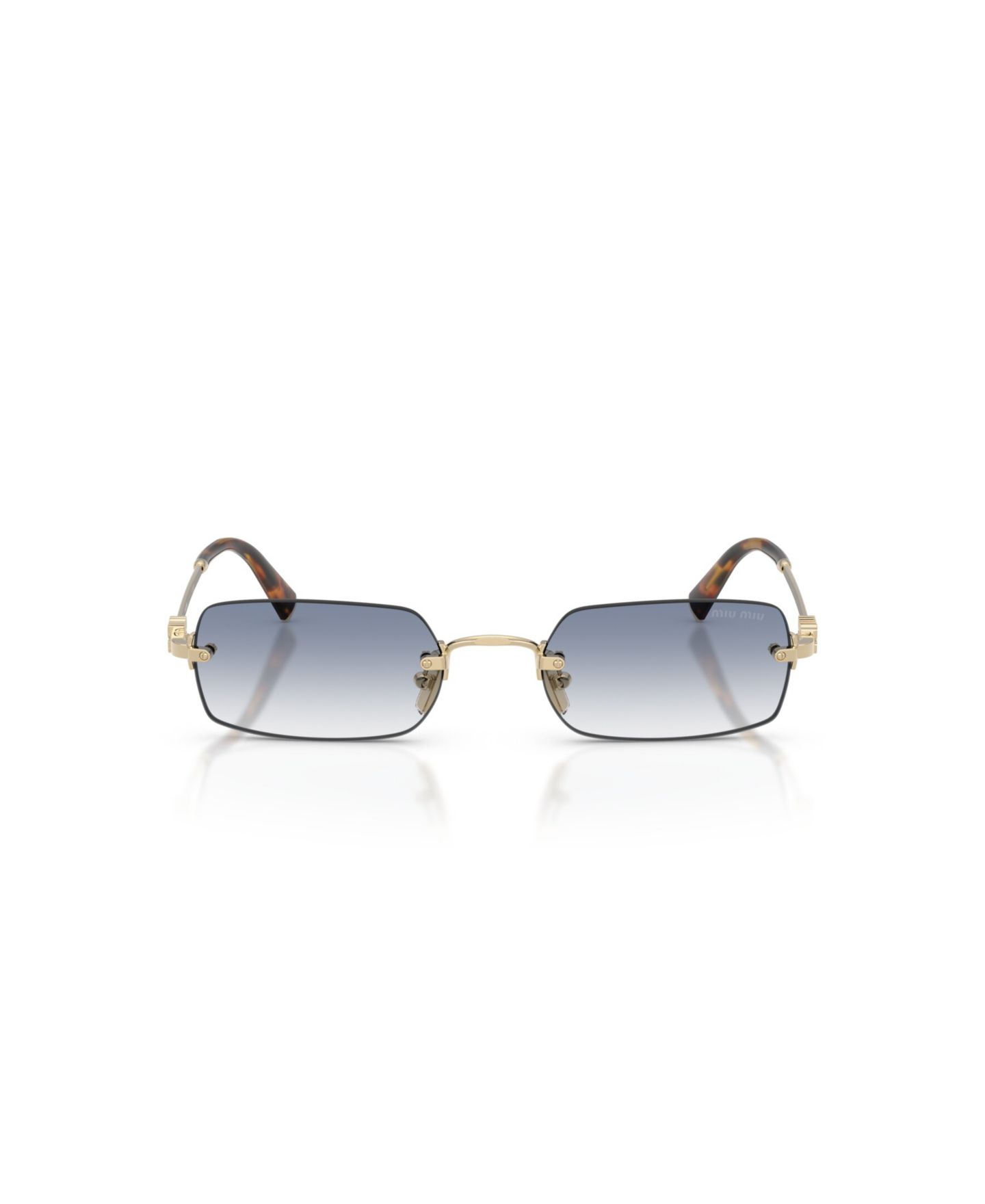 Женские солнцезащитные очки MIU MIU MIU Sunglasses, MU B50S, цвет: Золотой, вариант 1 — фото 6
