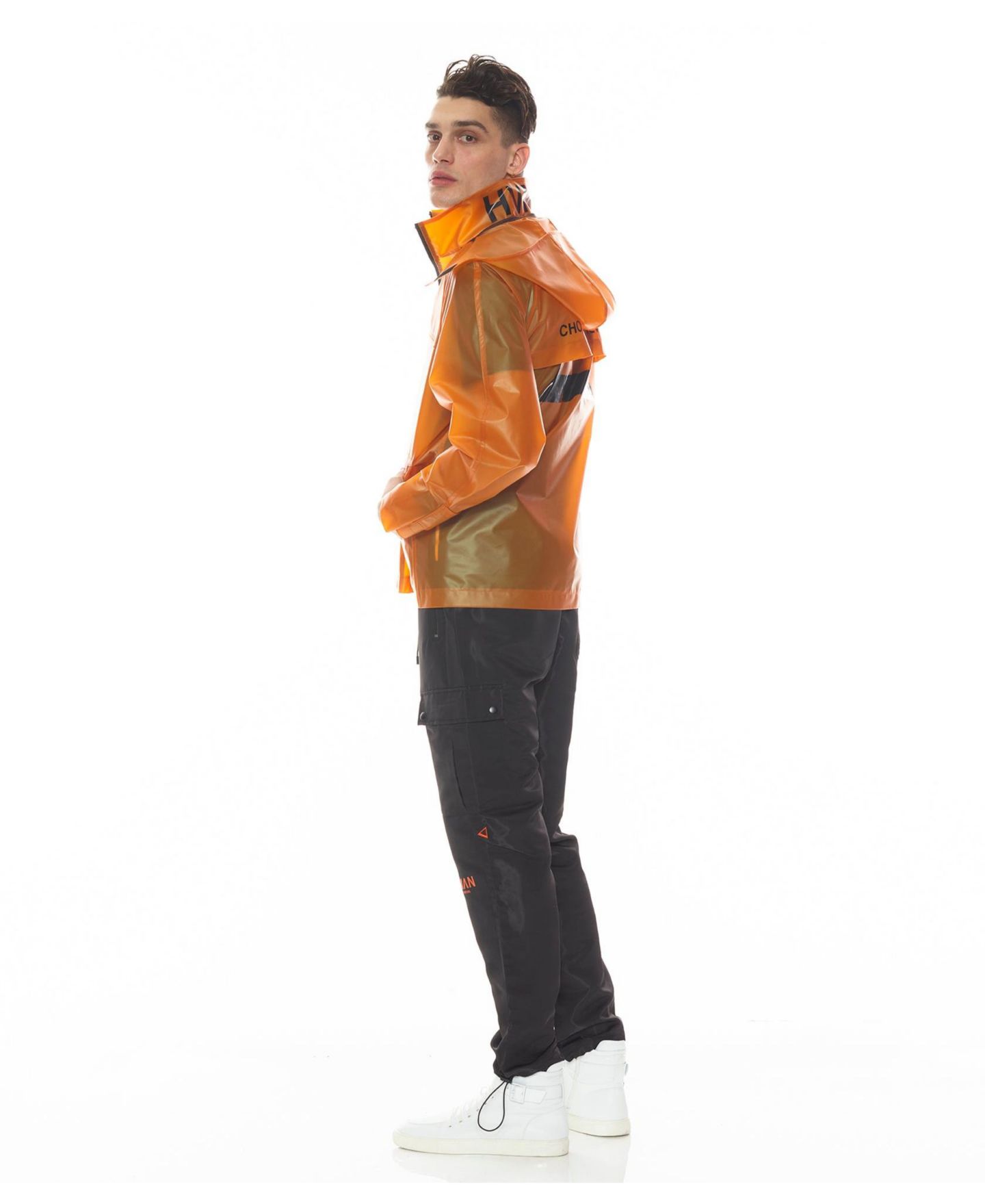 Мужские куртки Hvman Chosen To Prevail x Cult Hvman Raincoat, цвет: Flame — фото 4