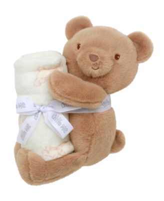 Baby Faux Fur Plush Bear and Blanket, 2-Piece Set