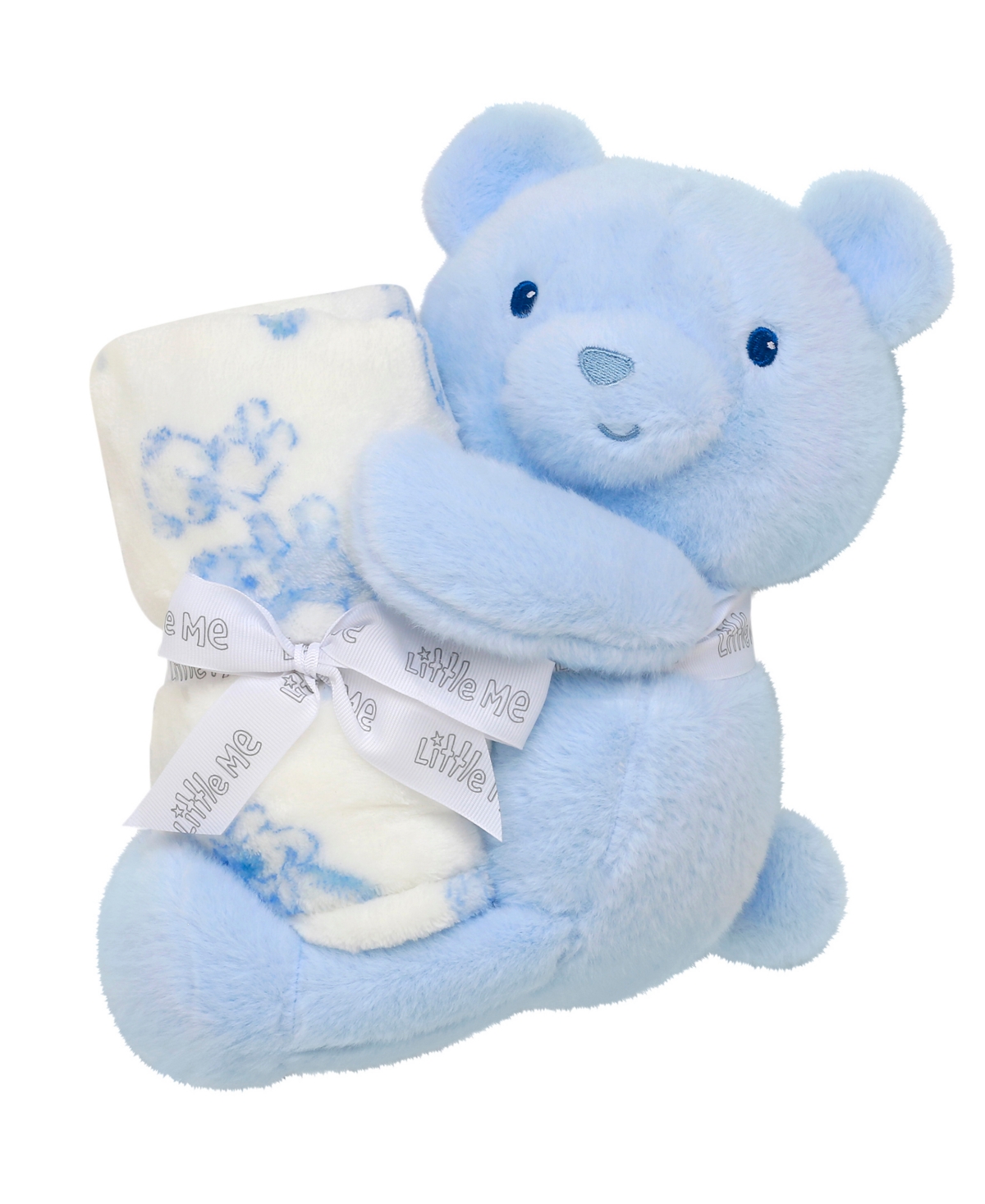 Little Me Baby Faux Fur Plush Bear and Blanket, 2-Piece Set