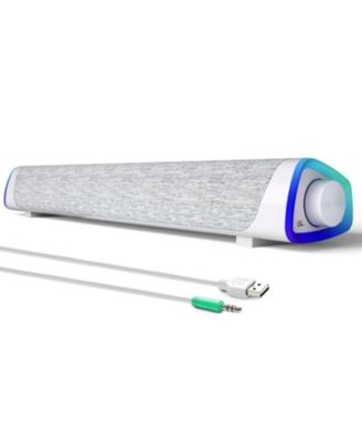 Wired LED Lights Slanted-Design Soundbar