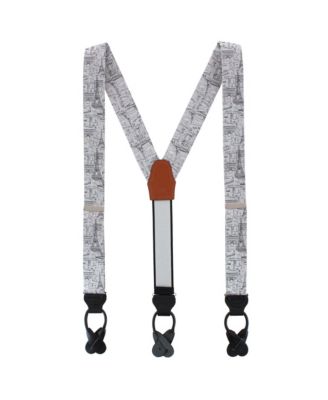 Paris Cityscape Escape Silk Novelty Suspenders