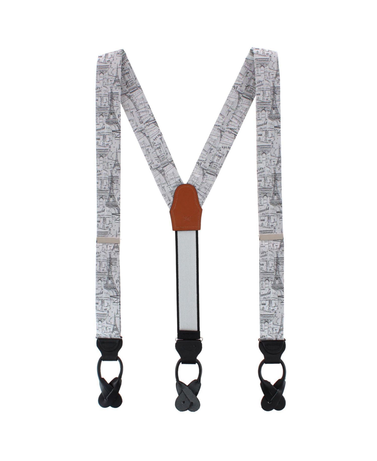 Paris Cityscape Escape Silk Novelty Suspenders