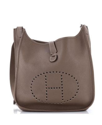 Pre-Owned HERMES Pre-Owned Hermes GM Evelyne Bag Gen III Clemence