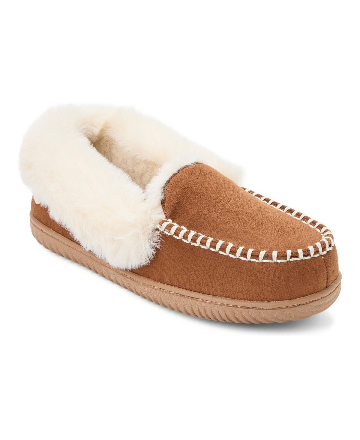 Dearfoams Women's Ryland Cabin Moccasin Slipper - Tan