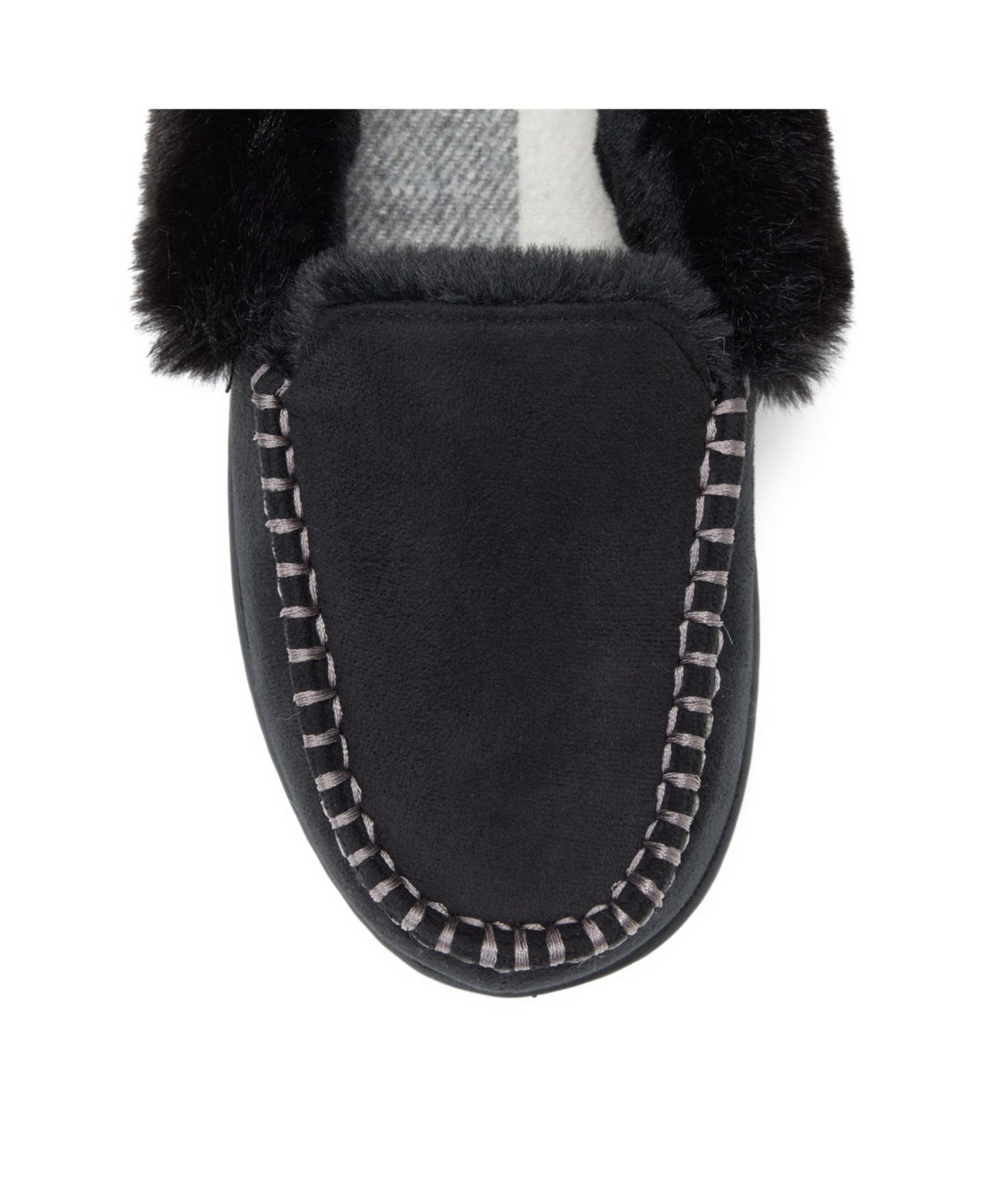 Женские тапочки Dearfoams Ryland Cabin Moccasin Slipper, цвет: Чёрный — фото 8