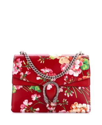 Dionysus Blooms Print Crossbody Chain Strap Shoulder Bag, 11.5"W x 8"H x 4"D
