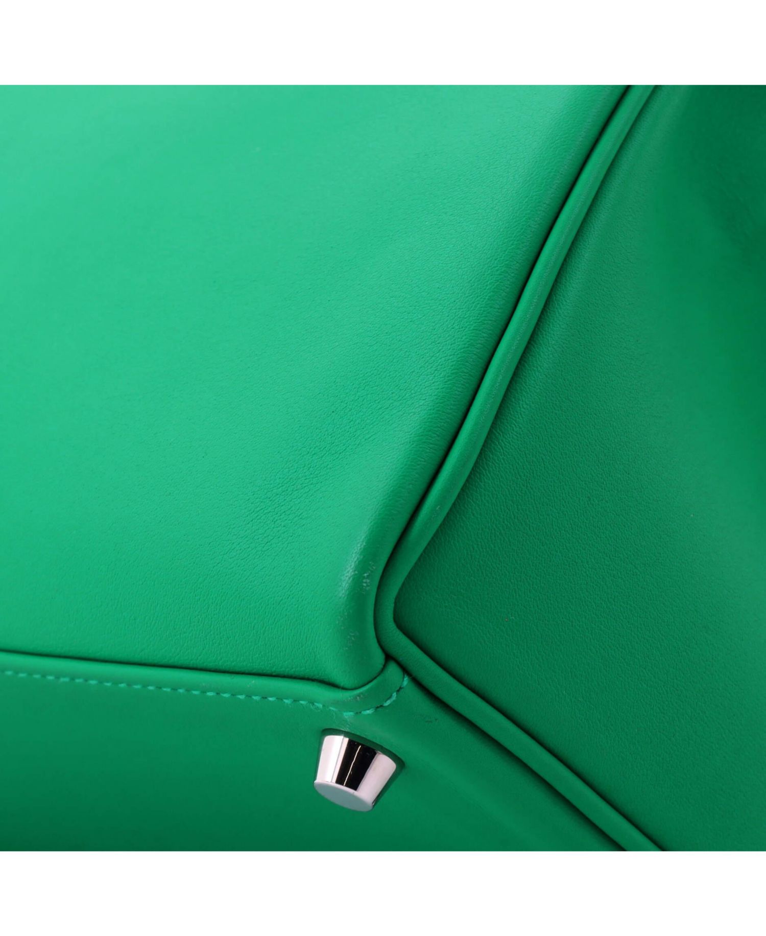 Pre-Owned HERMES Pre-Owned Hermes Kelly 25 Handbag Green Swift with Palladium Hardware