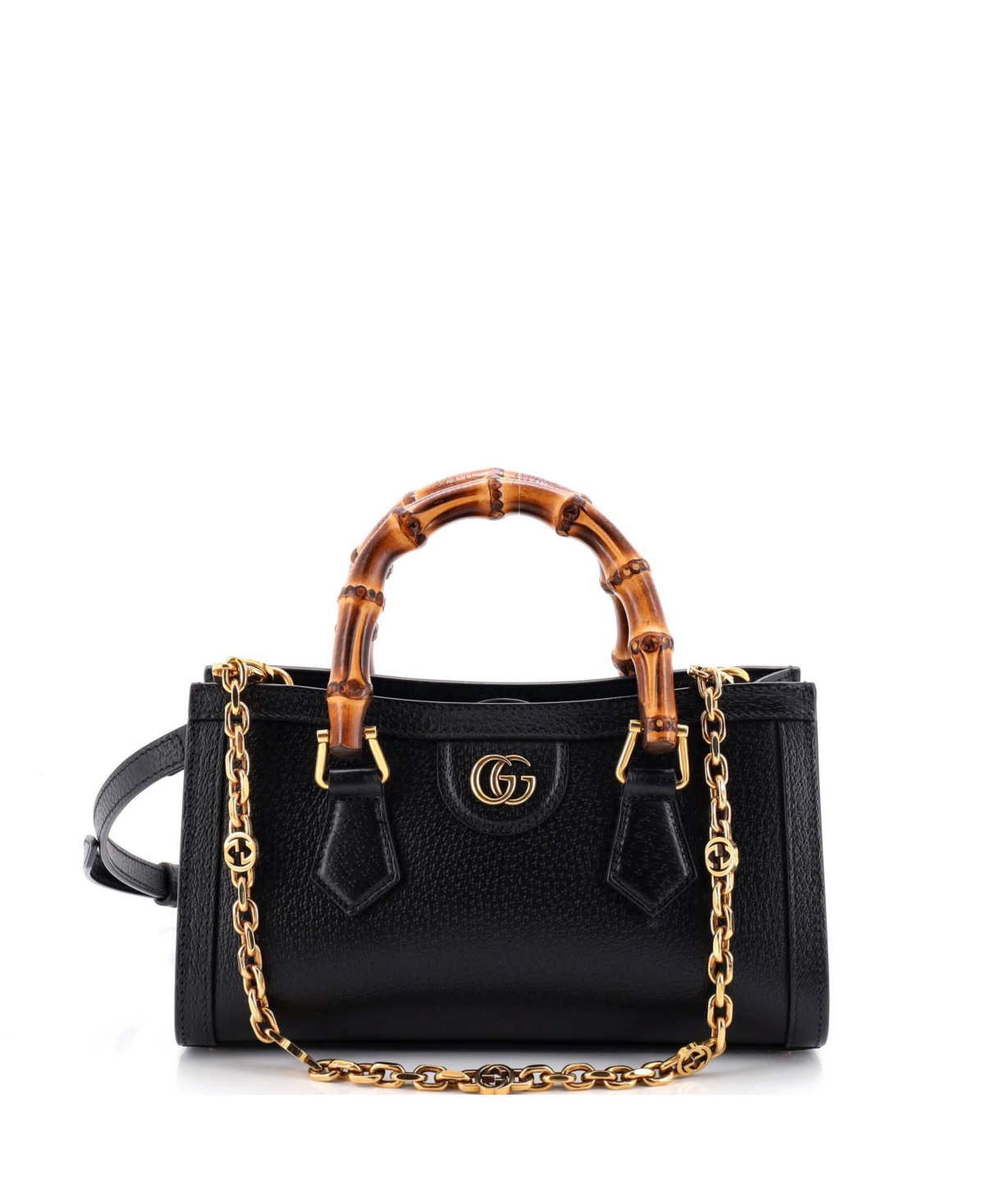 Pre-Owned Gucci Small Diana Nm Convertible Shoulder Bag Leather