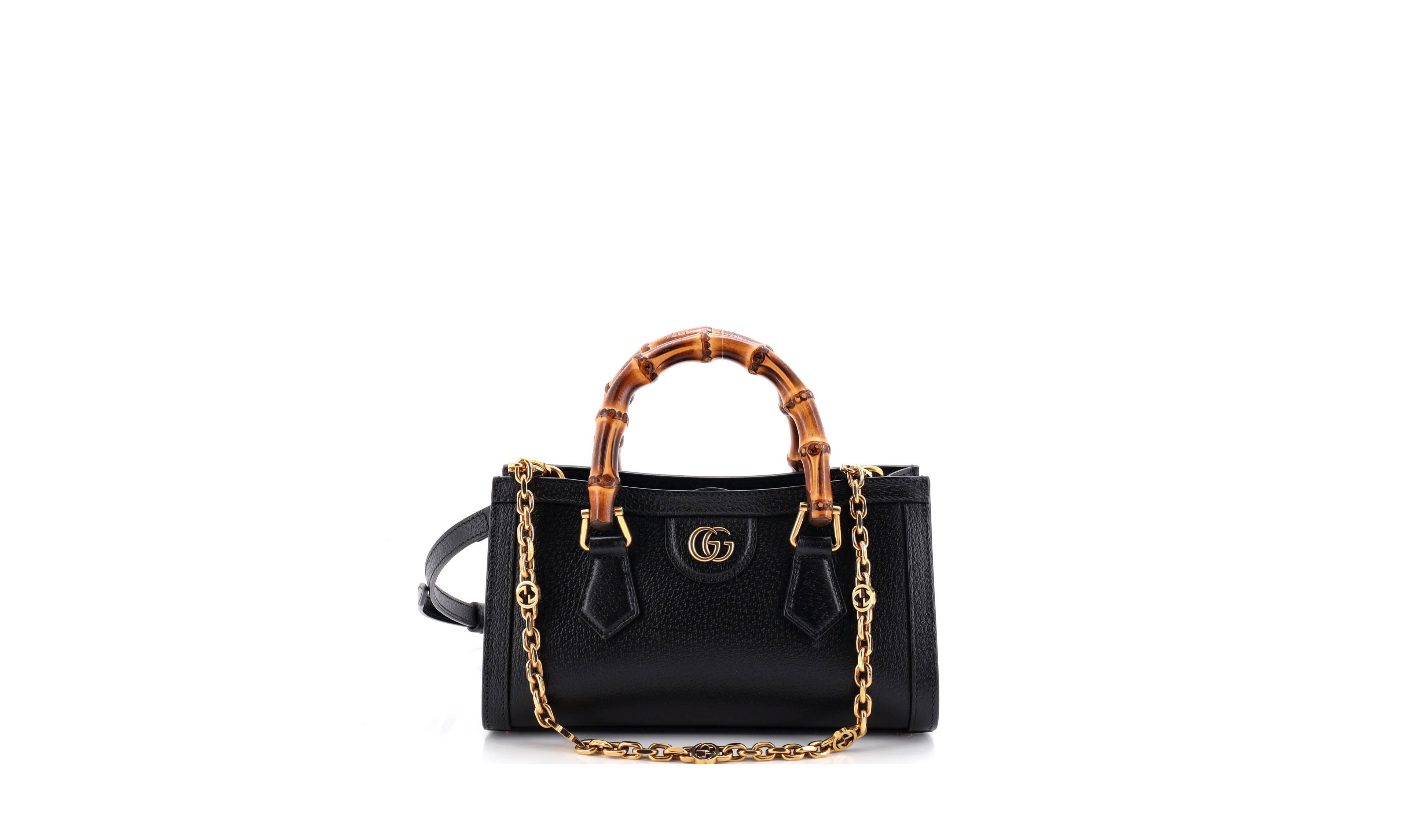 Pre-Owned Gucci Small Diana Nm Convertible Shoulder Bag Leather