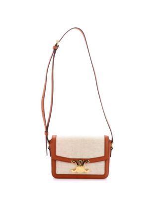 Teen Triomphe Canvas-Leather Small Shoulder Bag