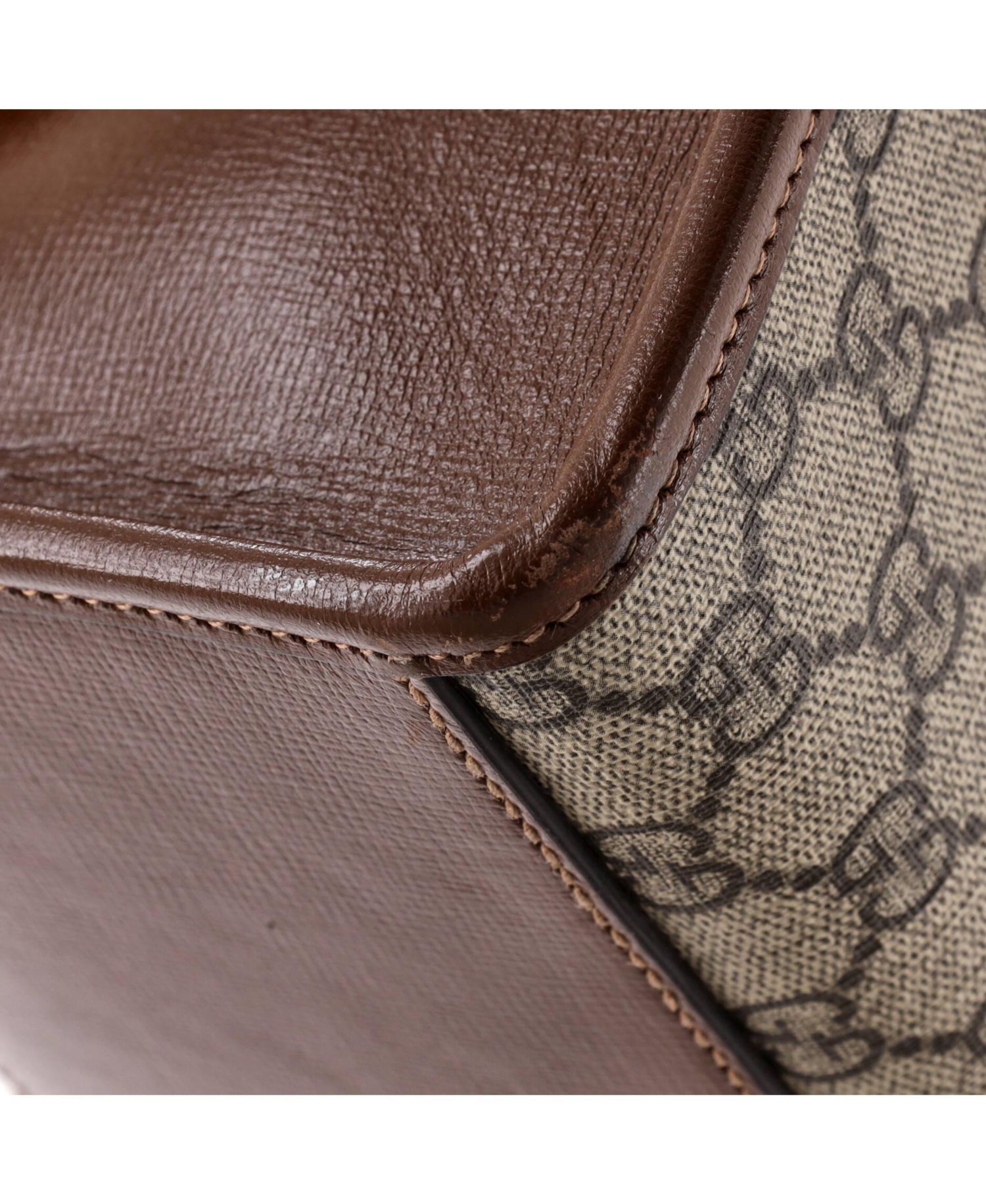 Small Interlocking G Coated Canvas and Leather Tote, 12"W x 10"H x 5"D