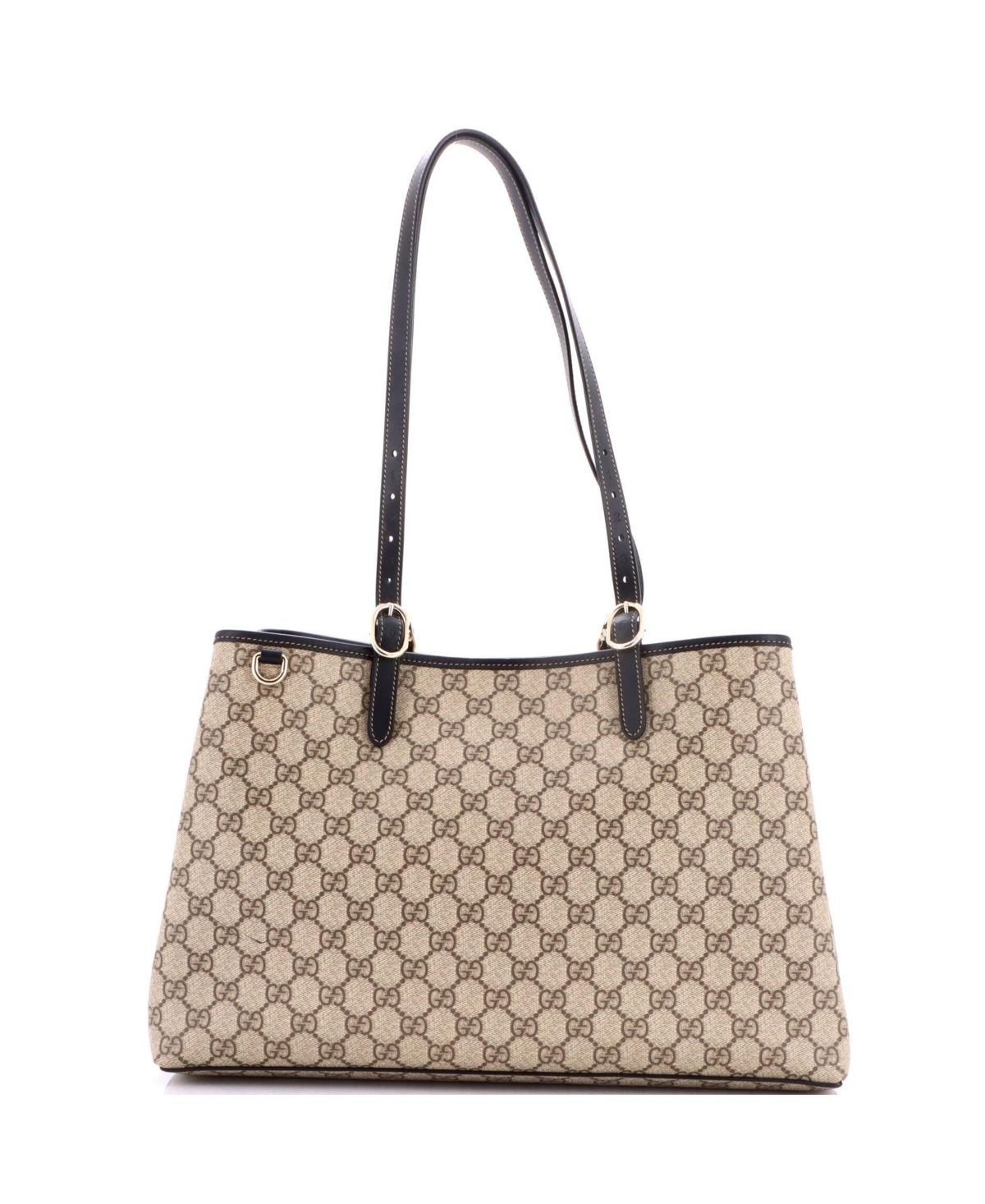 Pre-Owned Gucci Large Emblem Tote Gg Coated Canvas - Brown