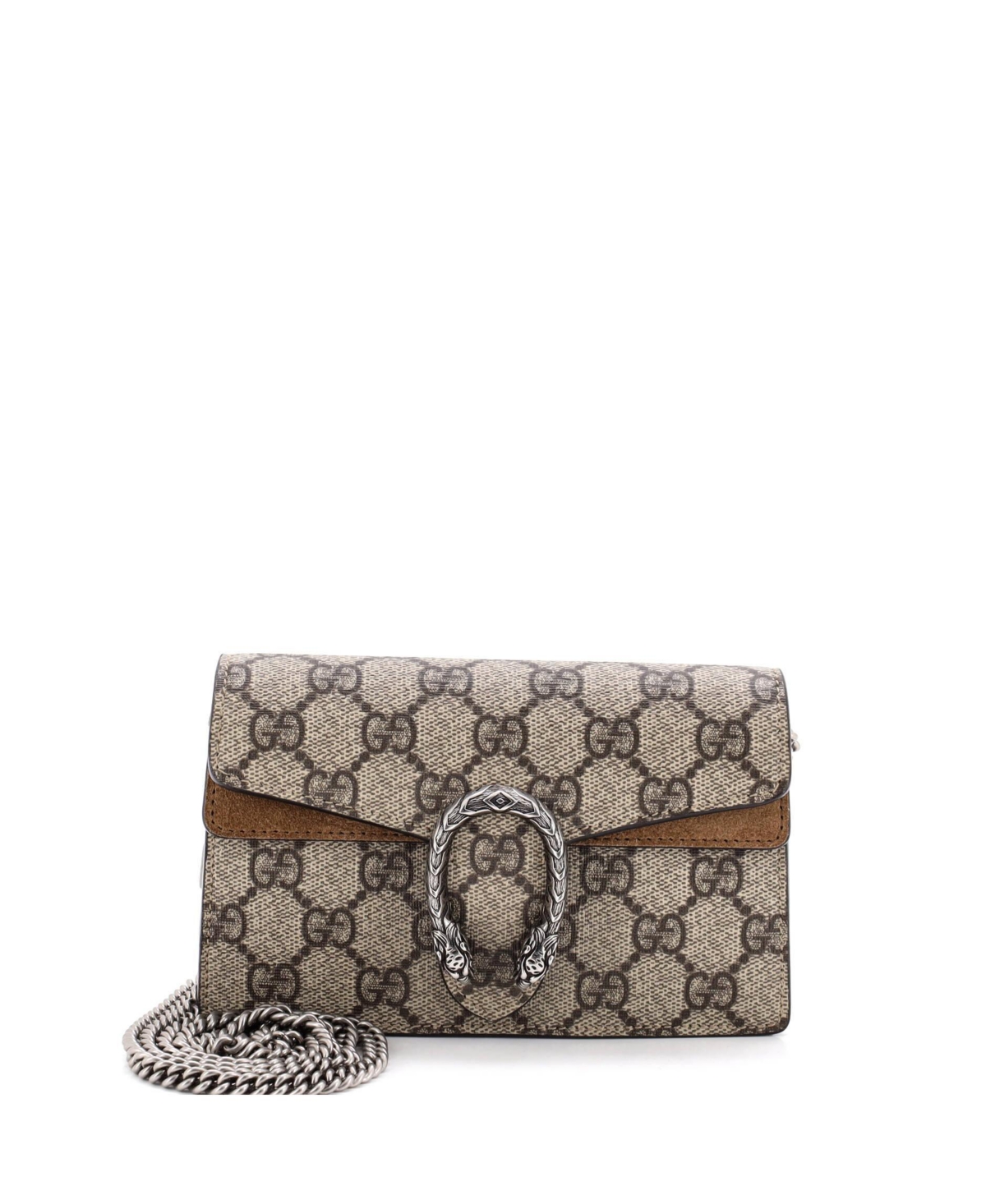 Pre-Owned Gucci Super Mini Dionysus Gg Coated Canvas Crossbody Bag - Brown