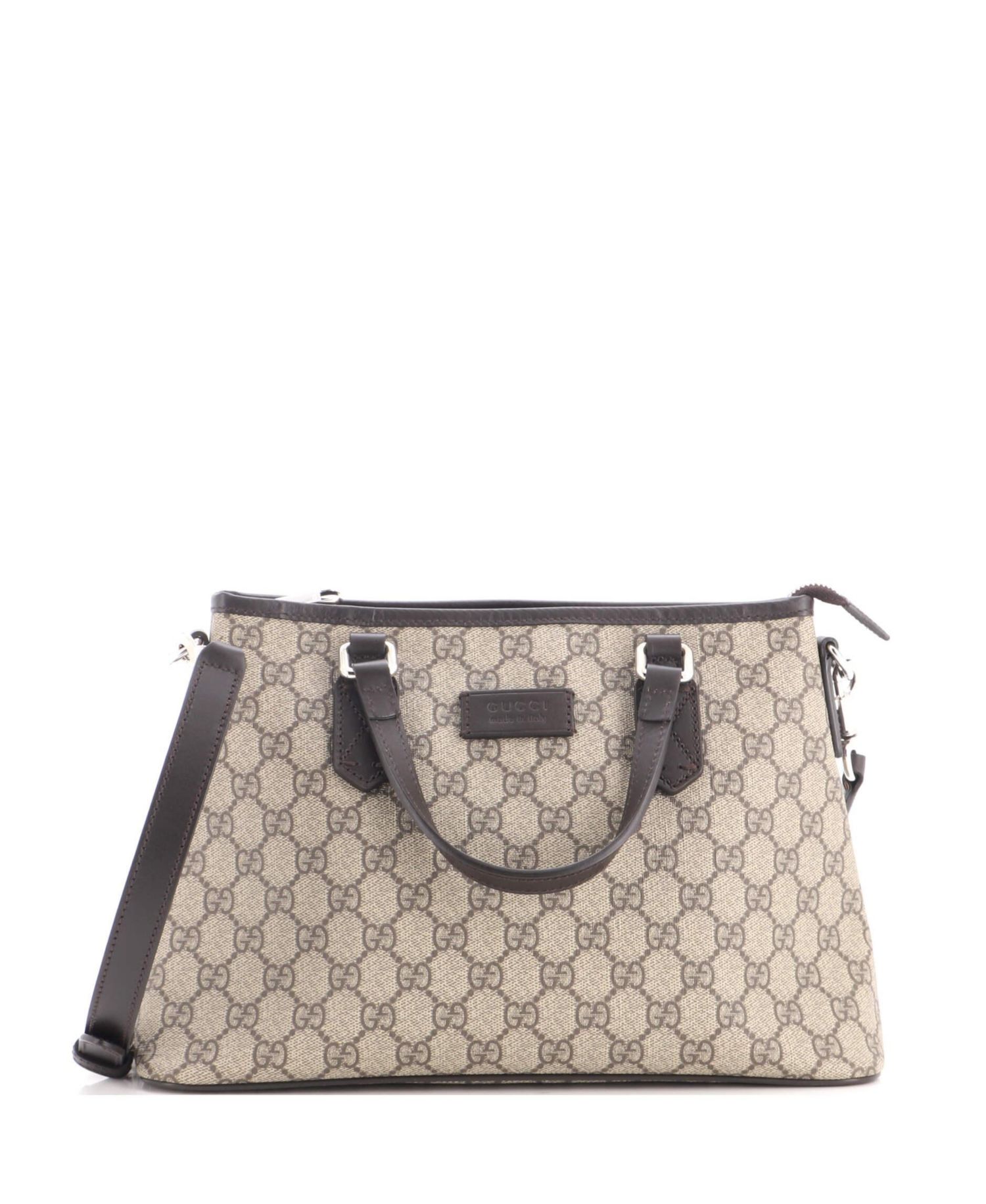 GG Coated Canvas Convertible Zip Medium Tote