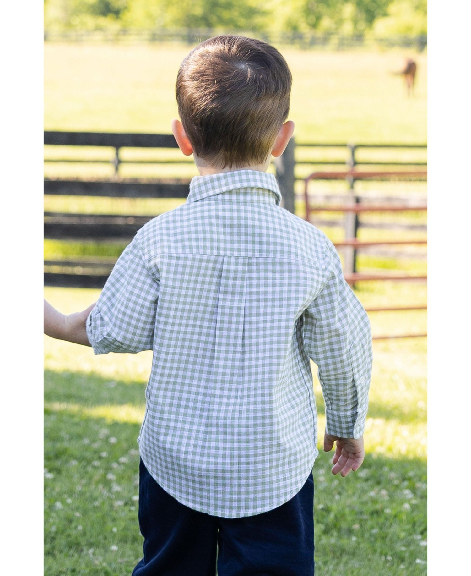 Boys' 4-20 Check Long-Sleeve Button-Down Shirt