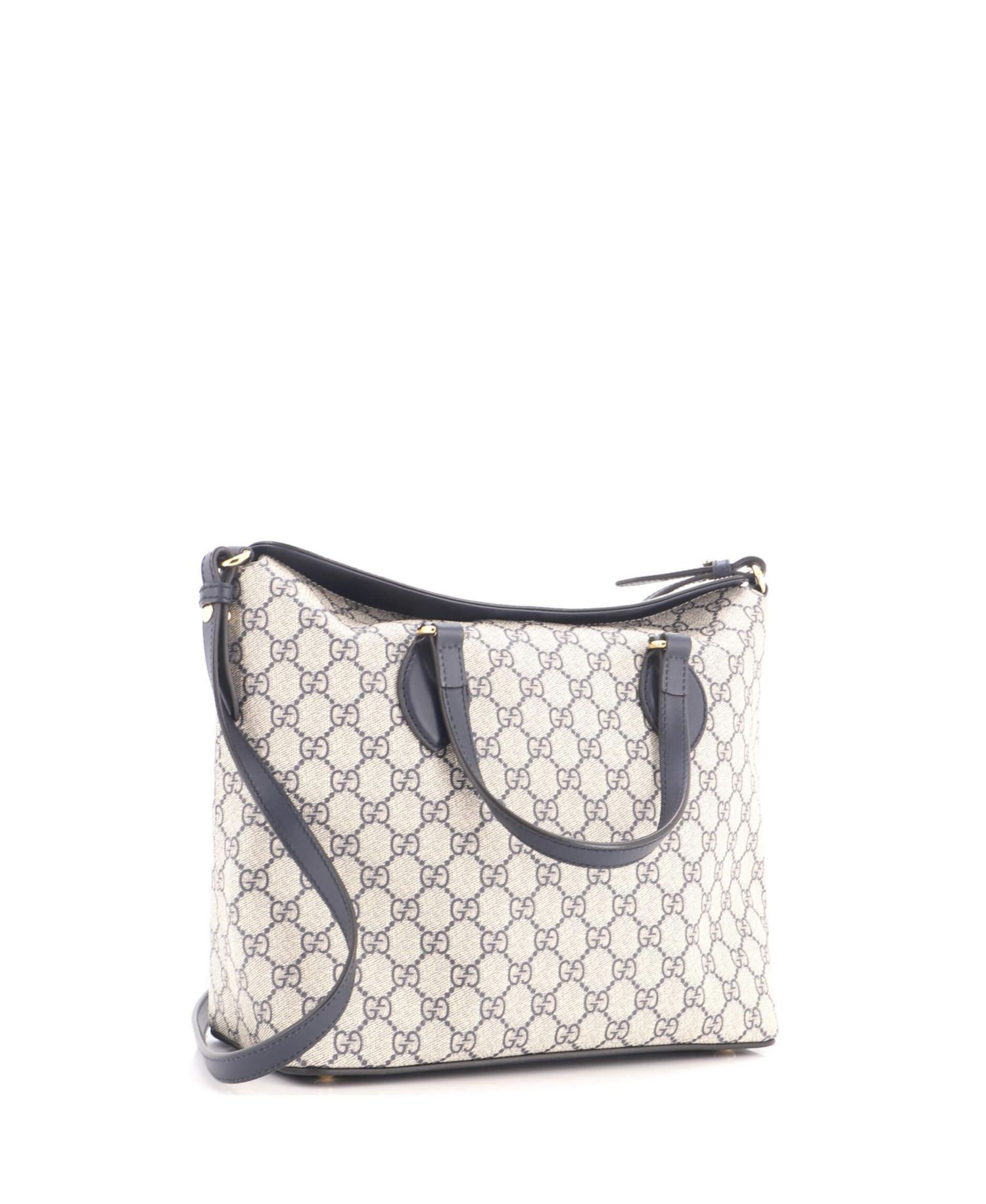 Signature Fold Over Medium Coated Canvas with Leather Tote
