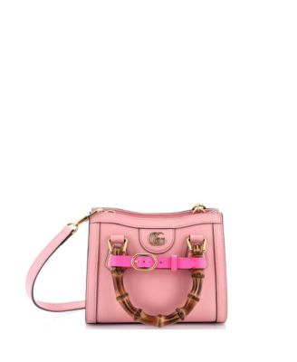 Mini Diana NM Bamboo Handle Tote Leather