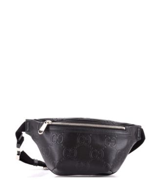 Small GG Embossed Perforated-Leather Adjustable-Strap Belt Bag
