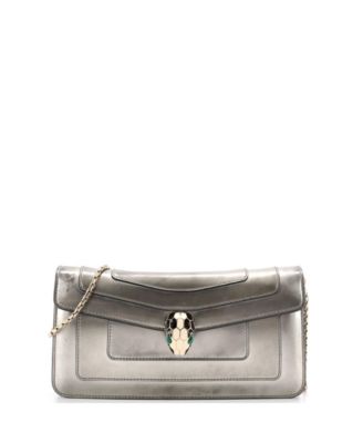 Serpenti Forever Chain-Strap Leather Clutch