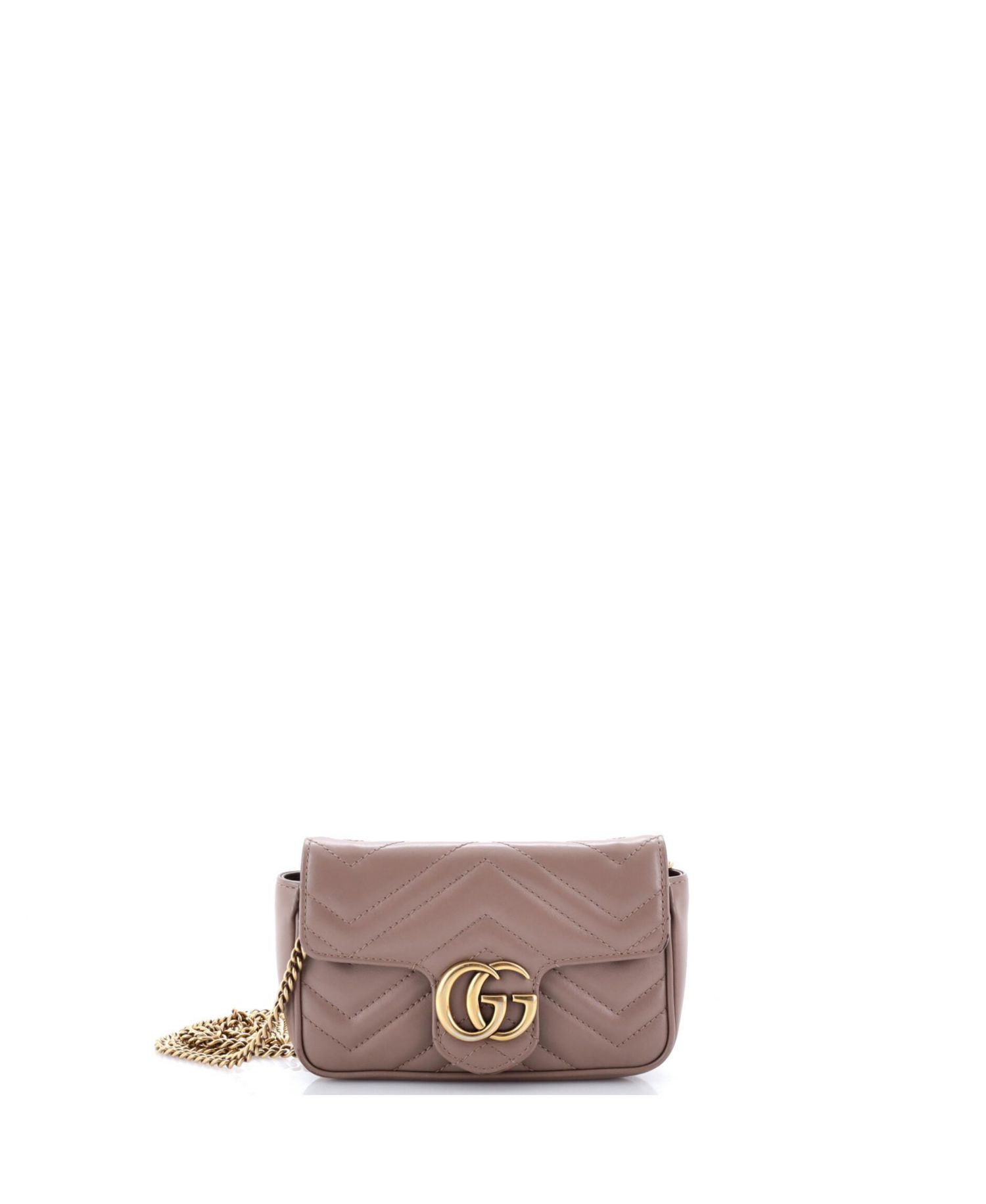 Super Mini GG Marmont Matelasse Leather Shoulder Bag