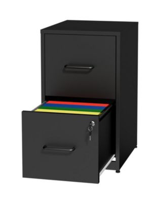 2-Drawer Lockable Metal File Cabinet with Anti-Tip Kit and Adjustable Hanging Rails
