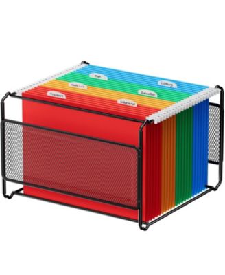 Metal Mesh Hanging File Organizer Letter Size Folder Desk Storage