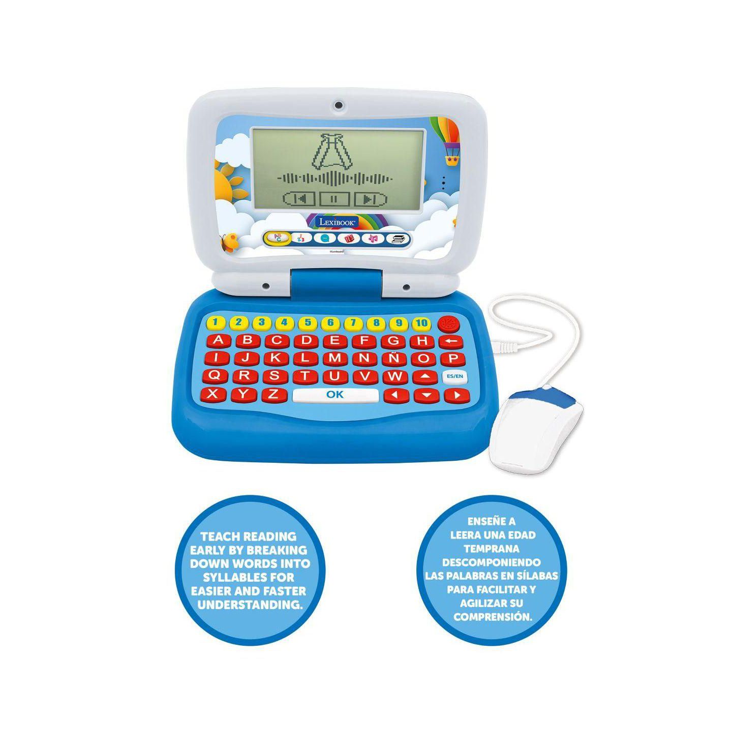 Детская игрушка Lexibook Power Junior Bilingual Educational Laptop with 40 Activities and Syllabic Reading Method, Ages 3+, цвет: Синий — фото 2