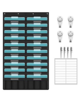 Hanging Wall File Organizer 30 Name Tag Heavy Duty Storage For Office Classroom