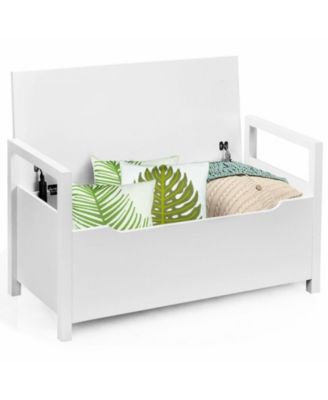 34.5 ×15.5 ×19.5 Inch Shoe Storage Bench with Cushion Seat for Entryway